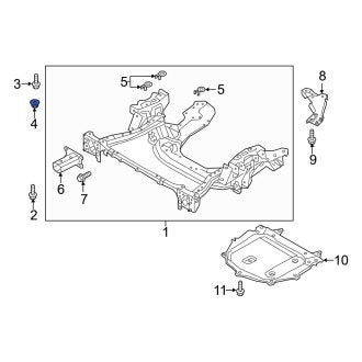 New OEM Genuine Mazda, Suspension Crossmember Nut - Part # 9YB041416