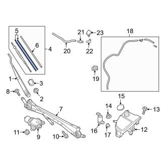 New OEM Genuine Mazda, Front Left Outer Windshield Wiper Blade Refill Set - Part # N24367332