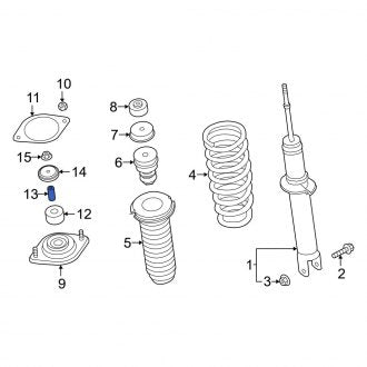 New OEM Genuine Mazda, Suspension Strut Spacer - Part # F15128773