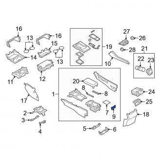 New OEM Genuine Mazda, Lower Console Bracket - Part # BDGF6431X