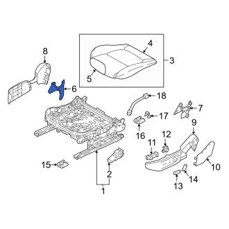 New OEM Genuine Mazda, Front Left Inner Seat Back Recliner Adjustment Mechanism Cover - Part # BDGF881G402