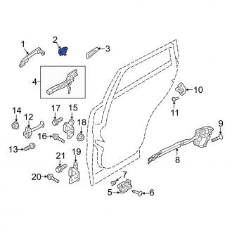 New OEM Genuine Mazda, Rear Left Exterior Door Handle Cover - Part # BDTS73415A