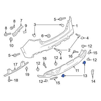 New OEM Genuine Mazda, Rear Right Tow Hook Cover - Part # BCKN50EK1