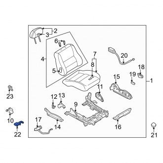 New OEM Genuine Mazda, Rear Right Seat Track Cover - Part # GA2A5705329