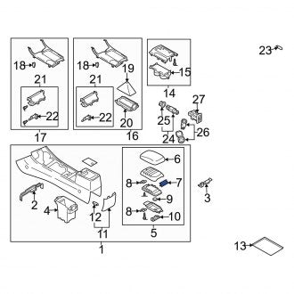 New OEM Genuine Mazda, Console Hinge - Part # GK2A6445X