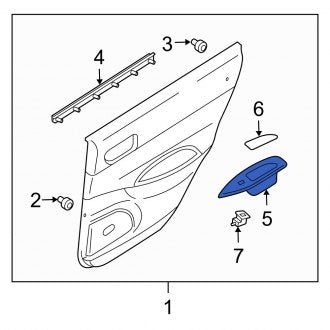 New OEM Genuine Mazda, Rear Right Door Window Switch Bezel - Part # GK2E685L1E80