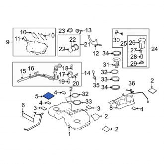 New OEM Genuine Mazda, Fuel Tank Insulator - Part # GK2A42762