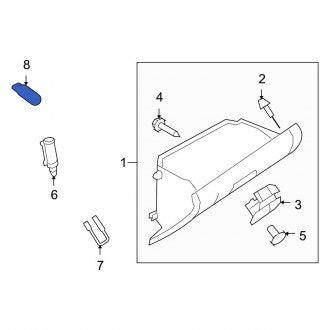 New OEM Genuine Mazda, Front Glove Box Light Bulb - Part # H45055431