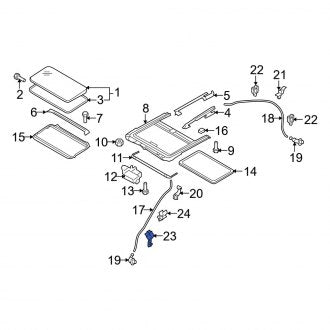 New OEM Genuine Mazda, Sunroof Drain Hose Clip - Part # L20769923