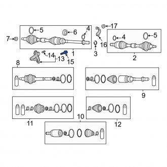 New OEM Genuine Mazda, CV Axle Shaft Carrier Bearing Bolt - Part # 9YA191004A