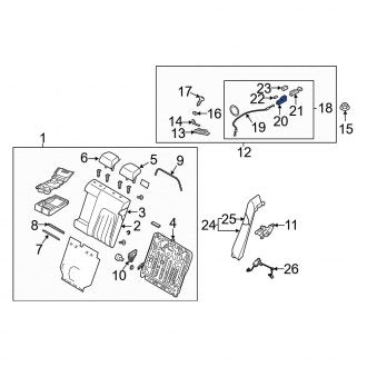 New OEM Genuine Mazda, Folding Seat Latch Release Handle Bracket - Part # GHK188055