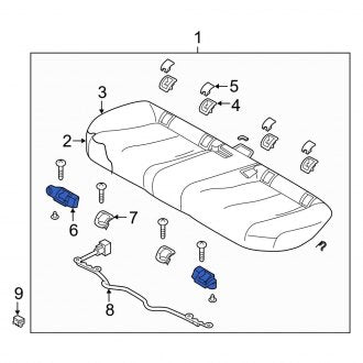 New OEM Genuine Mazda, Rear Left Outer Child Restraint Anchor Plate - Part # GAAA88177