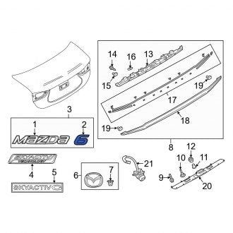 New OEM Genuine Mazda, Rear Deck Lid Emblem - Part # GBEF51721