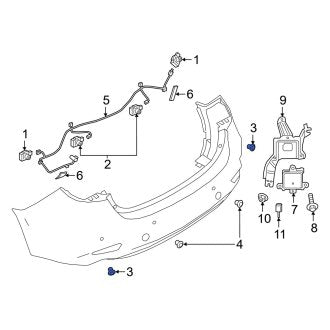 New OEM Genuine Mazda, Front Outer Parking Aid Sensor Housing - Part # KD4767UC5APR