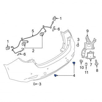 New OEM Genuine Mazda, Rear Inner Parking Aid Sensor Housing - Part # KD4567UC5A53