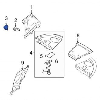 New OEM Genuine Mazda, Right Upper Quarter Panel Trim Cap - Part # F152682G1B77