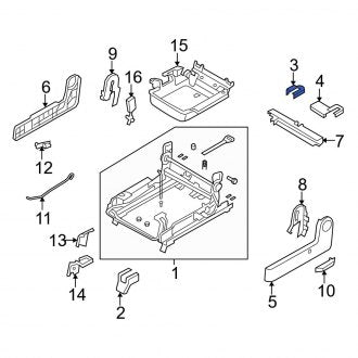 New OEM Genuine Mazda, Seat Track Cover - Part # C24357252B34