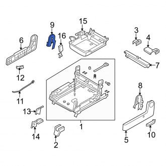 New OEM Genuine Mazda, Center Left Seat Hinge Cover - Part # C243882E334