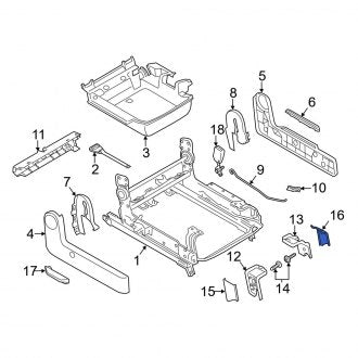 New OEM Genuine Mazda, Right Outer Seat Frame Trim Panel - Part # C243882M202