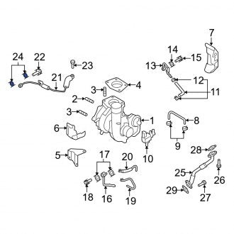 New OEM Genuine Mazda, Turbocharger Oil Line Gasket - Part # L3K914264