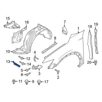 New OEM Genuine Mazda, Front Right Fender Liner Extension - Part # KB7W56114B