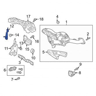 New OEM Genuine Mazda, Exhaust Manifold Heat Shield Bracket - Part # PYFA13440