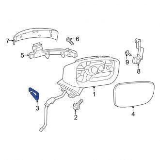 New OEM Genuine Mazda, Left Door Mirror Gasket - Part # D09W69117