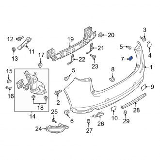 New OEM Genuine Mazda, Bumper Cover Insulator - Part # KB8A502G2