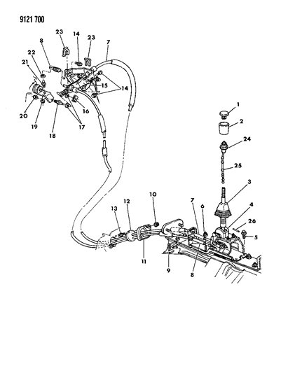 Clip, Cable To Selector Lever Pin Stud