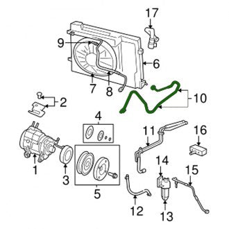 New OEM A/C Refrigerant Suction Hose Fits, 2004-2007 Dodge Durango - Part # 55056208AB