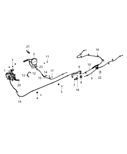 Cable Parking Brake Front