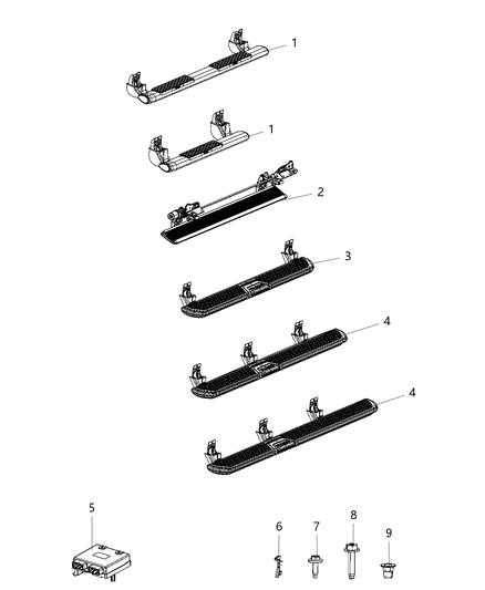 New 2019-2020 Fits Chrysler 3500, 4500, 5500 Applique-Side Step - Part # 7CS90RUWAA