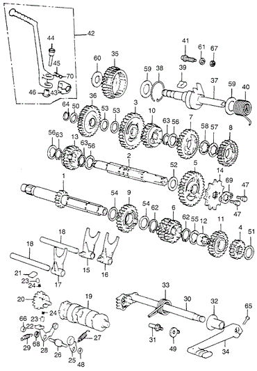 Gear, Mainshaft Sixth (25T)