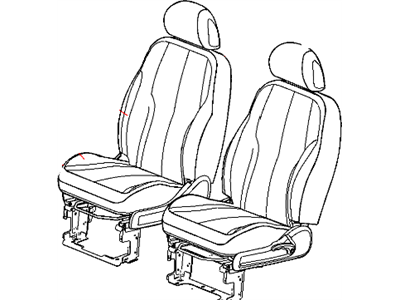New 2010 Fits Chrysler PT Cruiser Front Seat Back Cover - Part # 1SP311DAAA