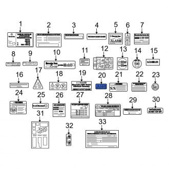 New 2013-2025 Mercedes GL Engine Decal, Part # 2045840047