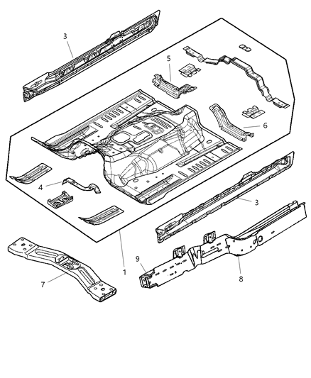 New 2011 Fits Chrysler Liberty Pan-Front Seat Retention - Part # 56052086AC