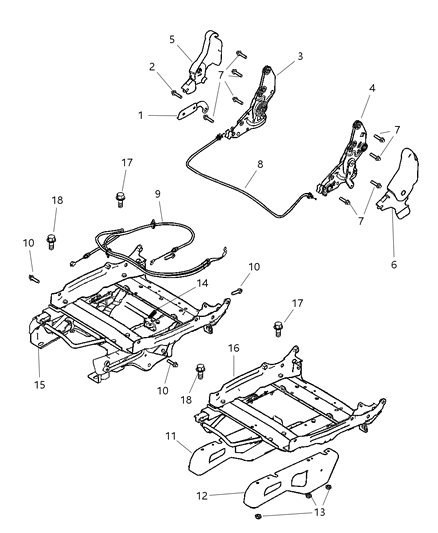 New 2003-2006 Fits Chrysler Wrangler Shield-Recliner - Part # 5093590AA