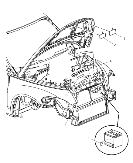 New 2007 Fits Chrysler PT Cruiser Label-Emission - Part # 5273825AA