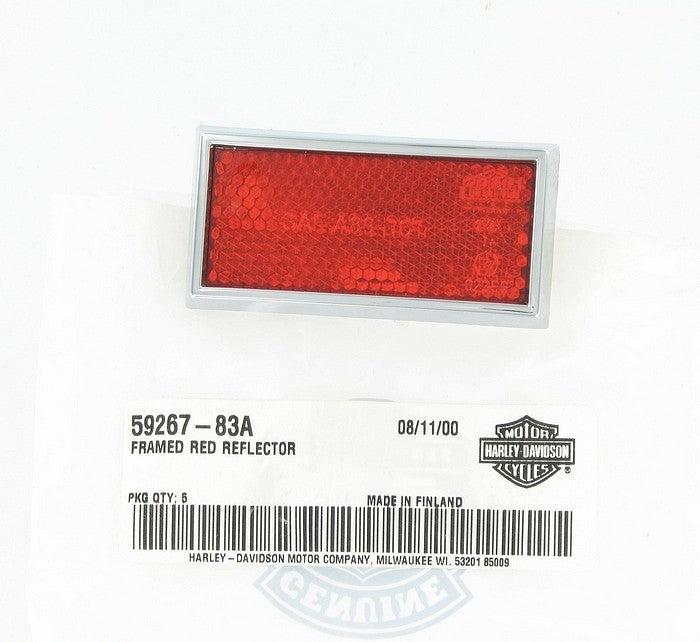 New OEM Harley-Davidson Framed Red Reflector - Part # 59267-83A