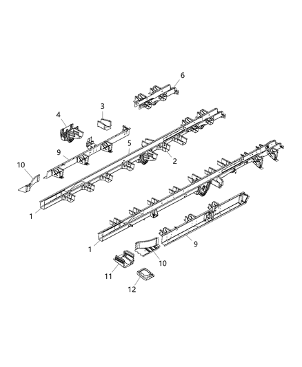 New 2014 Fits Chrysler 3500, 4500, 5500 Reinforce-Rear Suspension - Part # 68172456AA