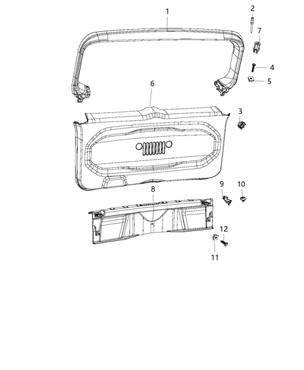 New Fits Chrysler Hook-Cargo Net - Part # 5YR60GTVAA