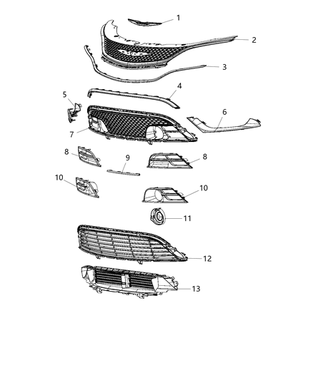Bezel Lower Grille
