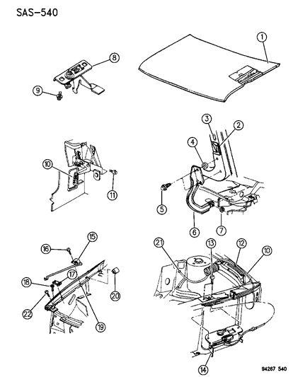 Latch Assembly, Hood Half