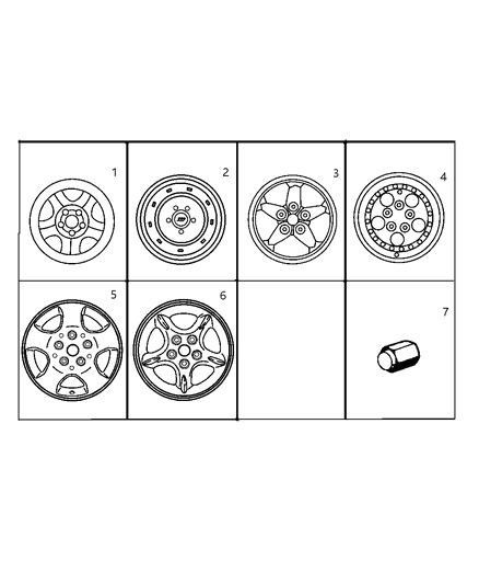 New 1999-2001 Fits Chrysler Wrangler Wheel - Part # 5DR19TAE