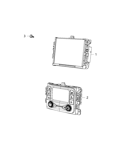 New 2019 Fits Chrysler Caliber, Compass, Patriot Radio-Multi Media - Part # 68332803AB