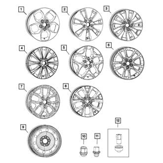 New OEM Wheel Fits, 2017-2020 Chrysler Pacifica - Part # 5RJ39GSAAA