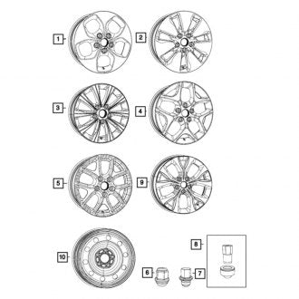 New OEM Wheel Fits, 2017-2018 Chrysler Pacifica - Part # 5RJ40XZAAA