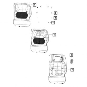 New OEM Front Seat Back Panel Fits, 2017-2020 Chrysler Pacifica - Part # 5RT131D2AG