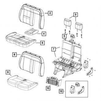 New OEM Front Right Headrest Guide Fits, 2014-2024 Ram ProMaster - Part # 5SE77LXBAA