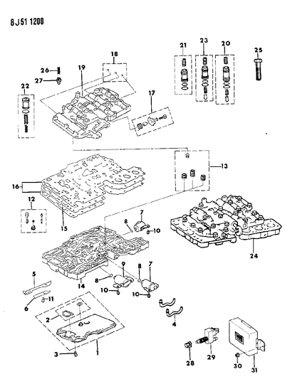 New 1987-1996 Fits Chrysler Grand Cherokee Gasket Pkg Transmission Fl - Part # 83504333